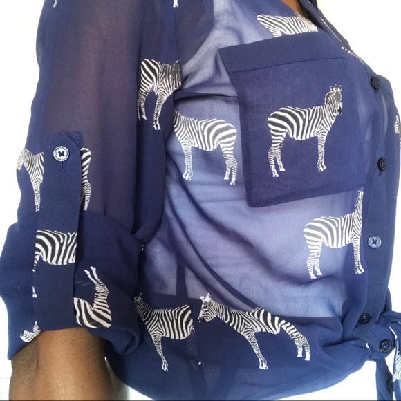 EXPRESS | zebra print portofine shirt - Picture 7 of 8